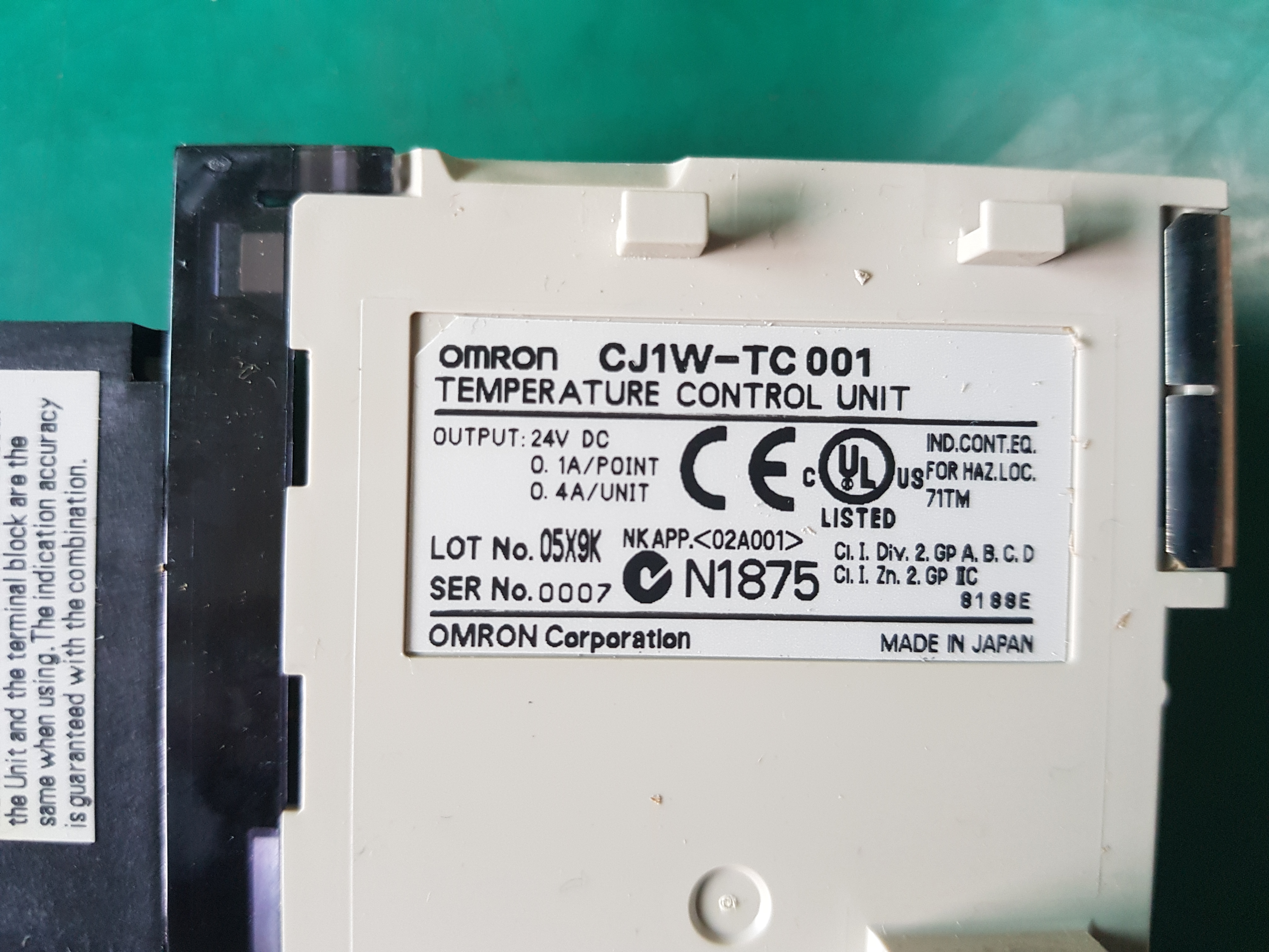 TEMPERATURE CONTROL CJ1W-TC001 (중고)