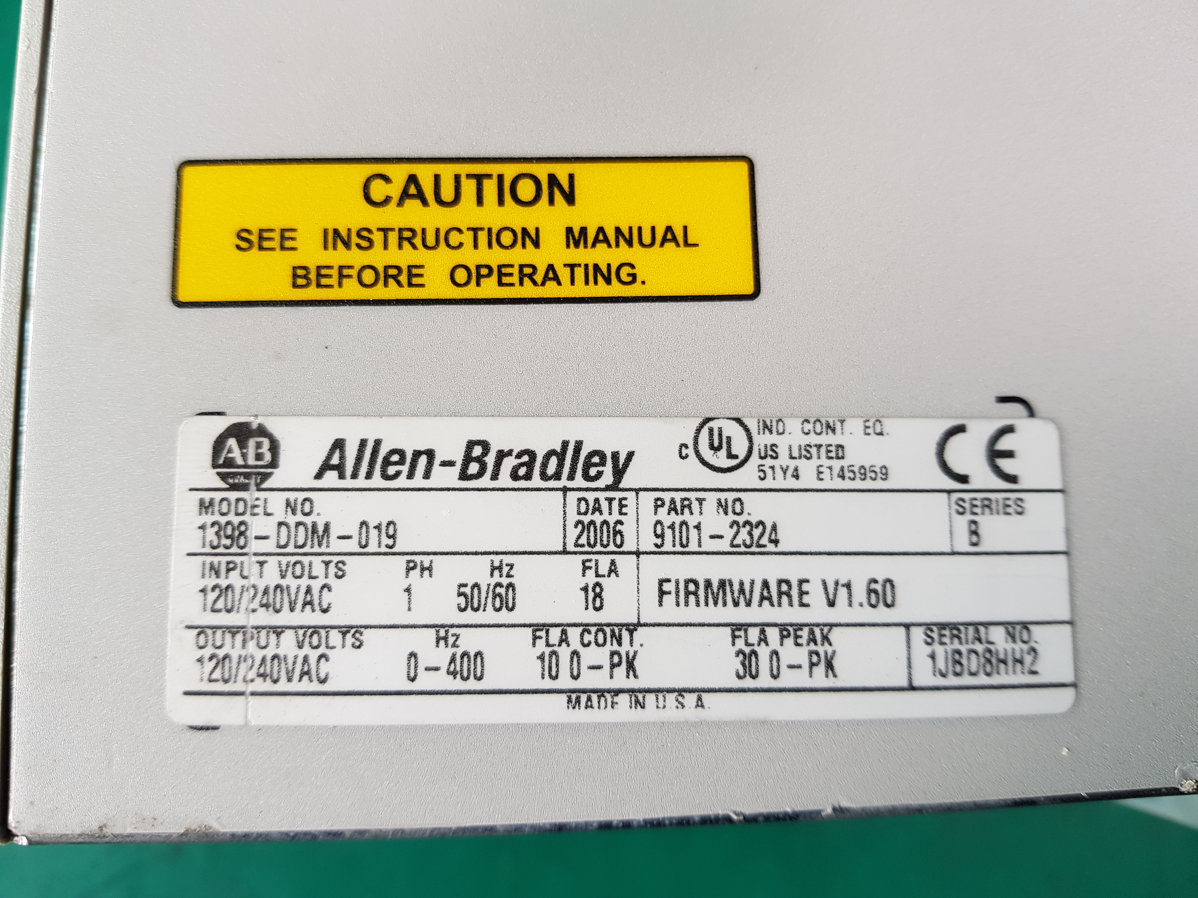 ALLEN-BRADLEY 1398-DDM-019(중고)