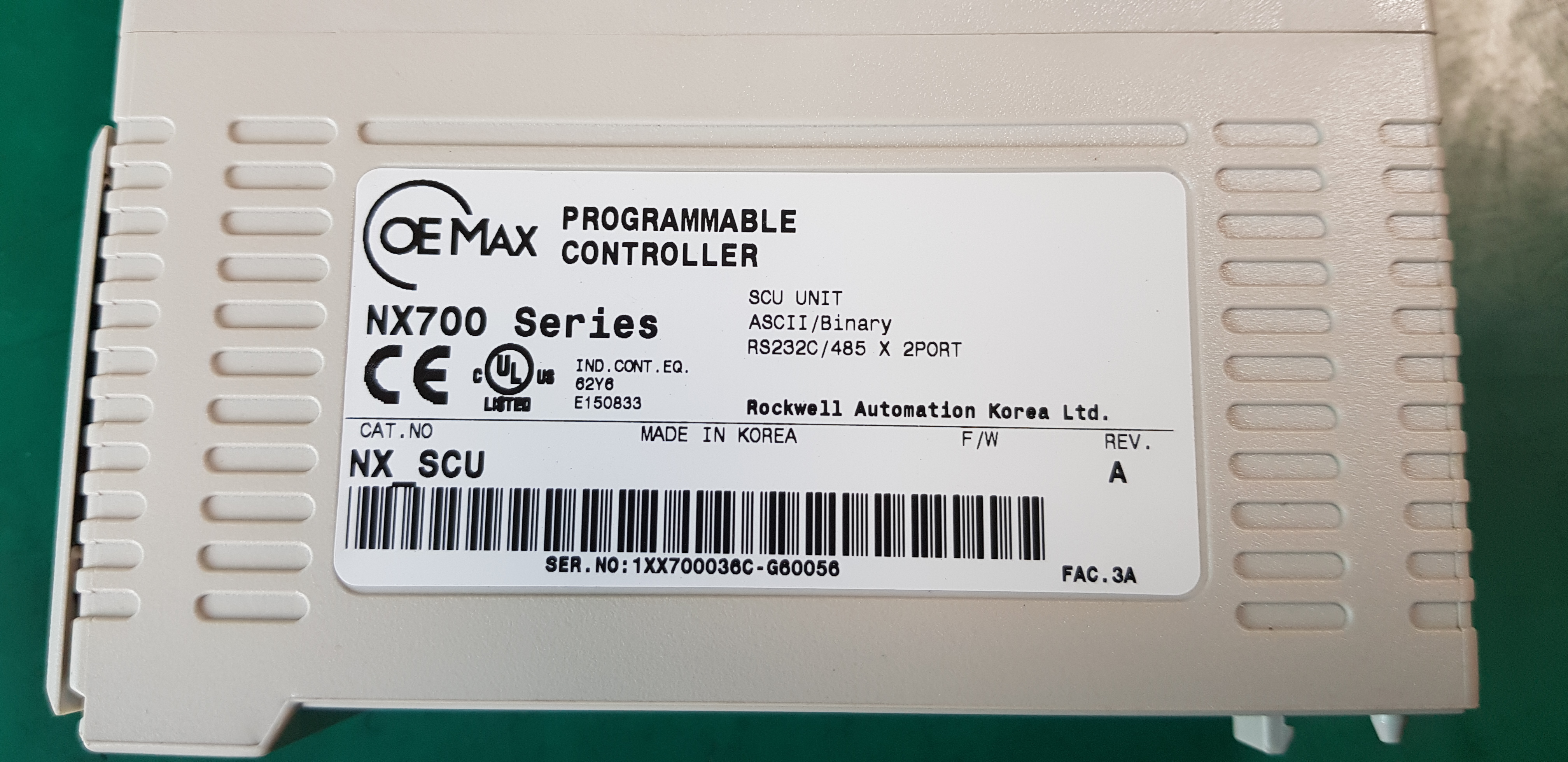 NX-700 PROGRAMMABLE CONTROLLER NX-SCU