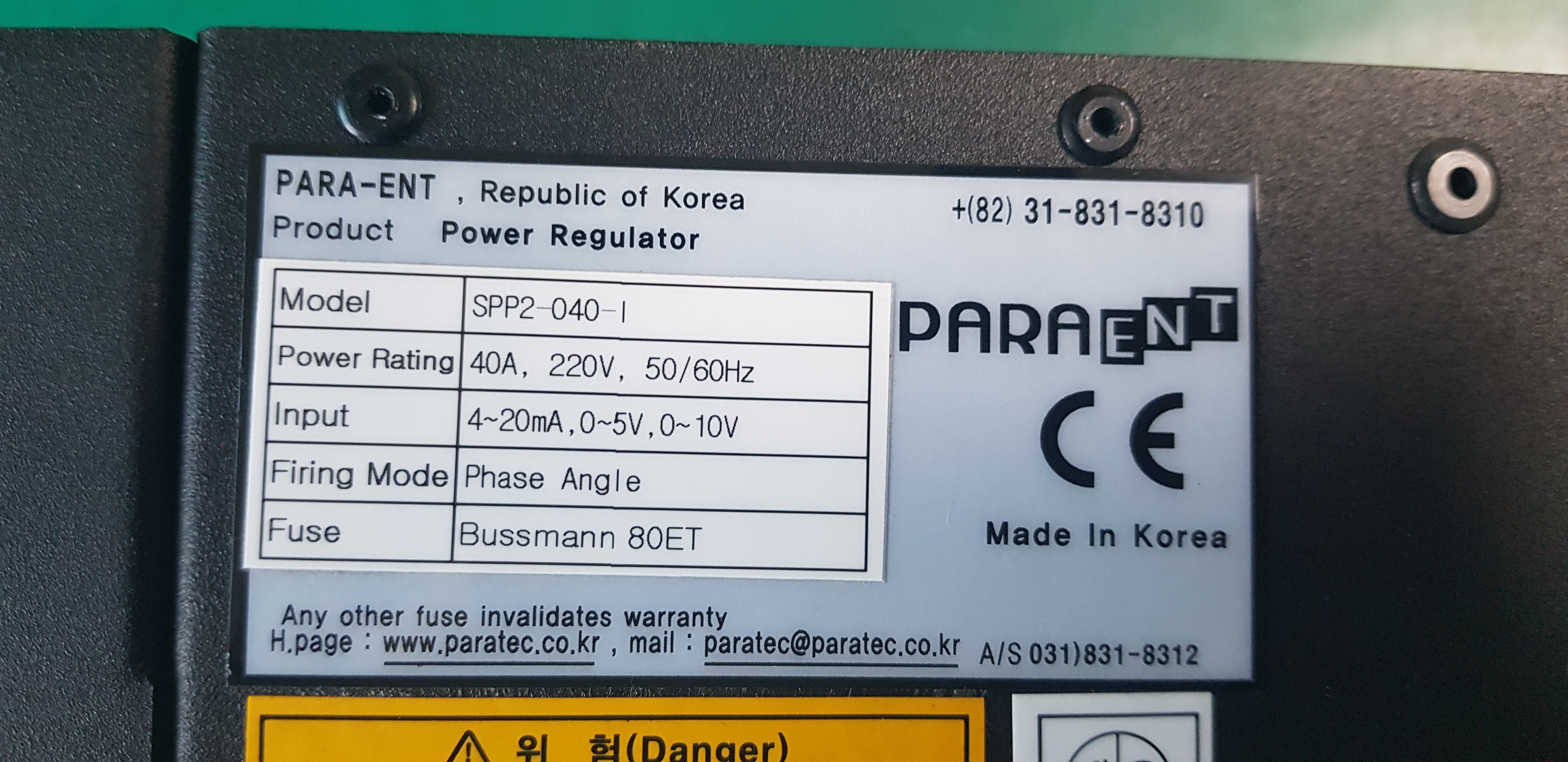 POWER REGULATOR SPP2-040  (중고)