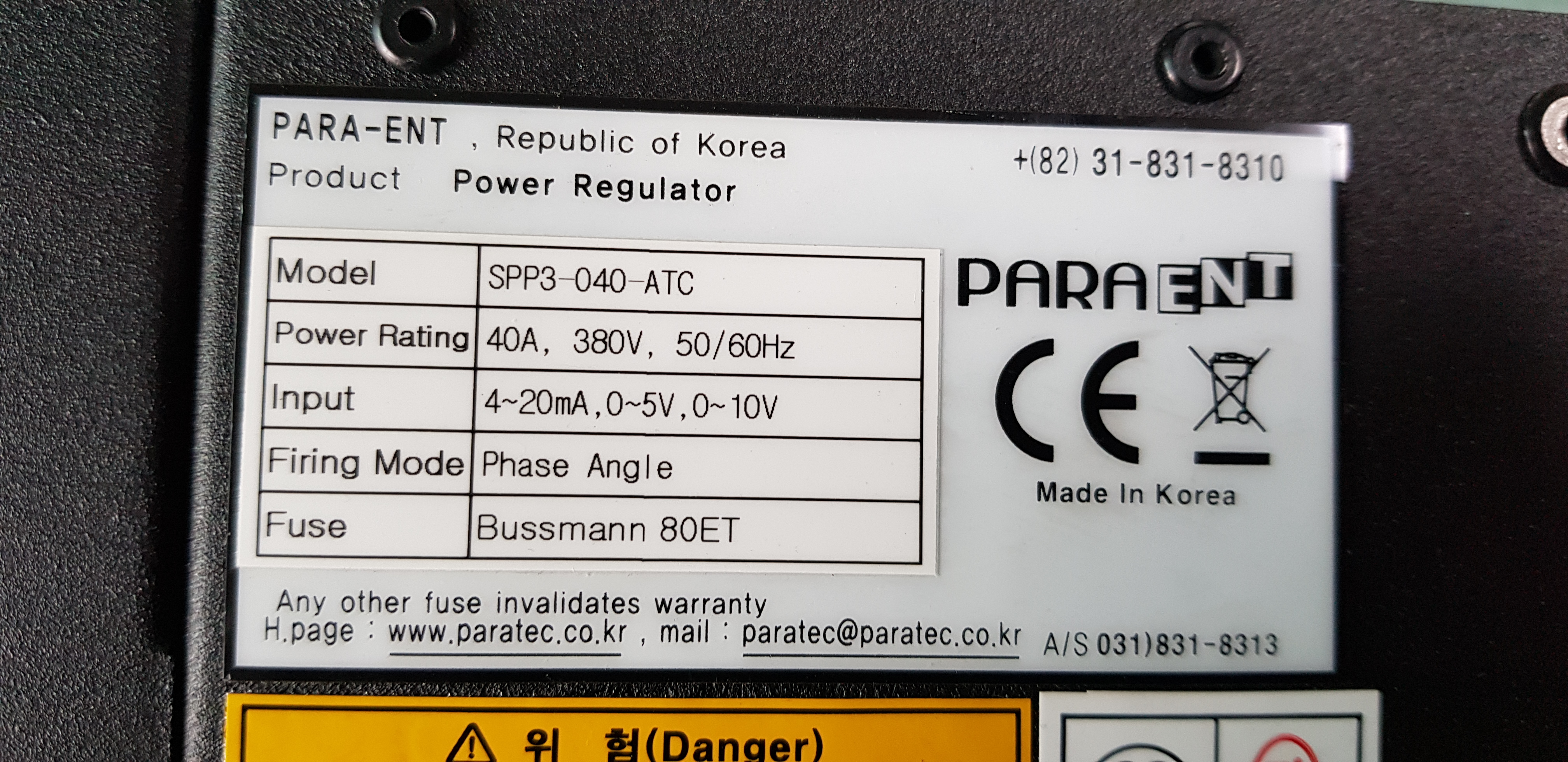 POWER REGULATOR SPP3-040-ATC (중고)