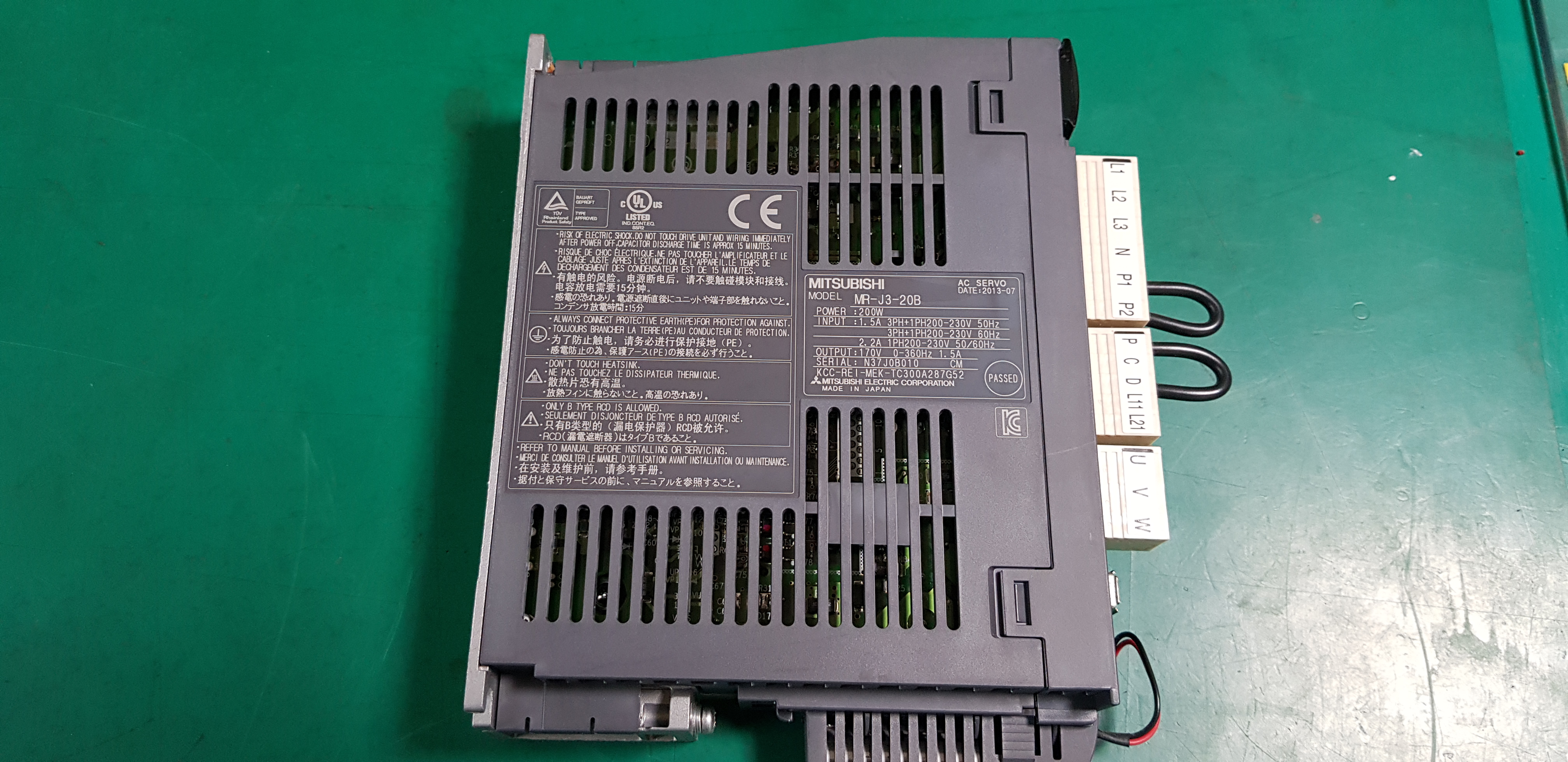 MITSUBISHI AC SERVO DRIVE MR-J3-20B (200W-중고) 미쓰비시 서보 드라이브