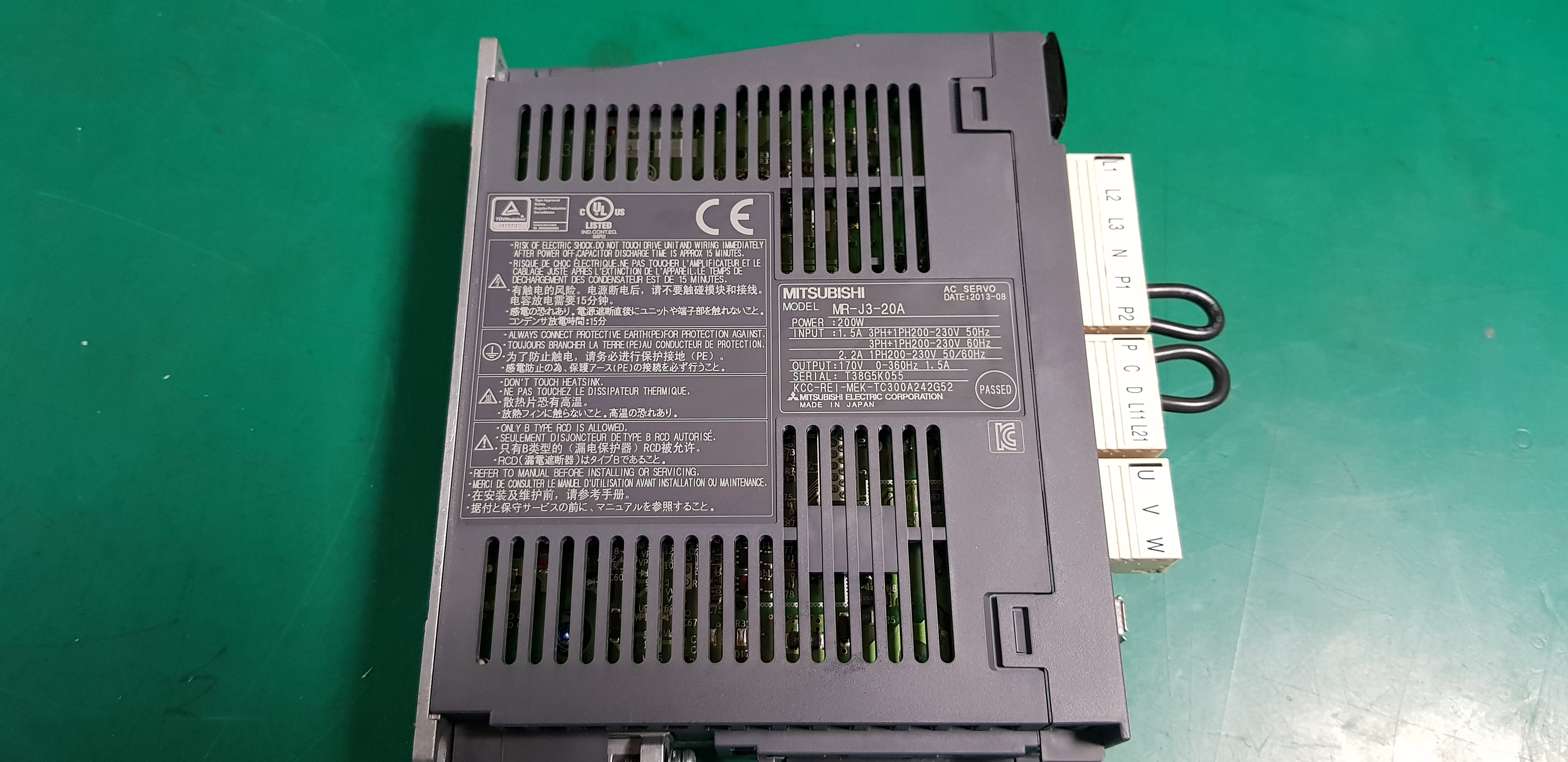MITSUBISHI AC SERVO DRIVER MR-J3-20A (200W-중고) 미쓰비씨 서보 드라이브