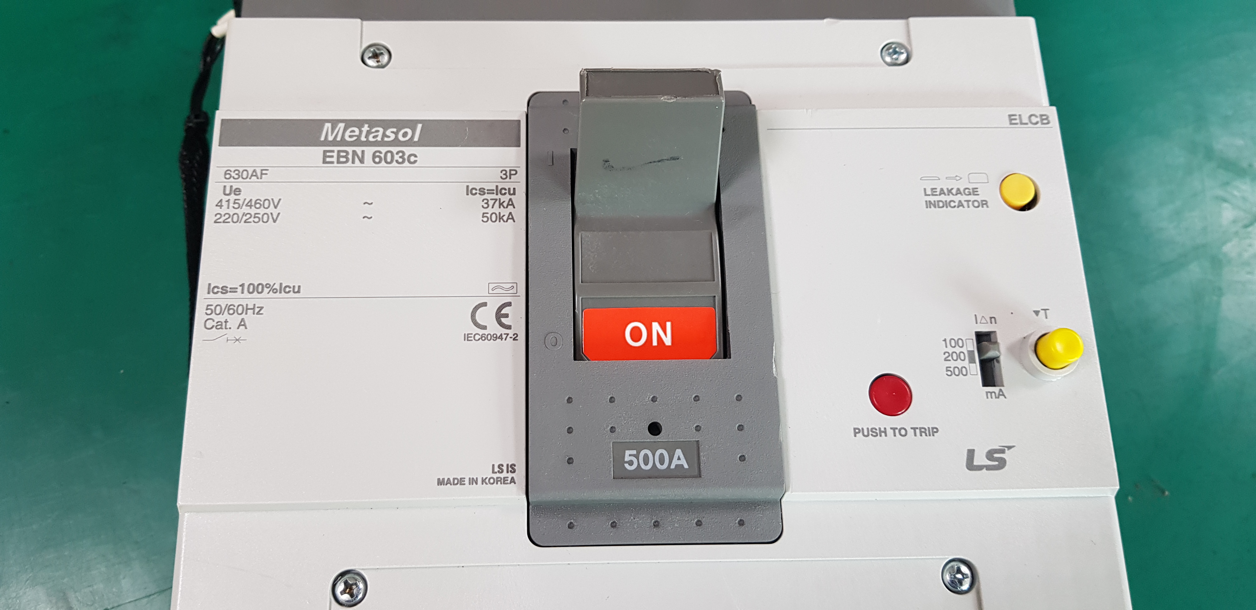 누전 차단기 ELCB EBN603C 500A (중고)