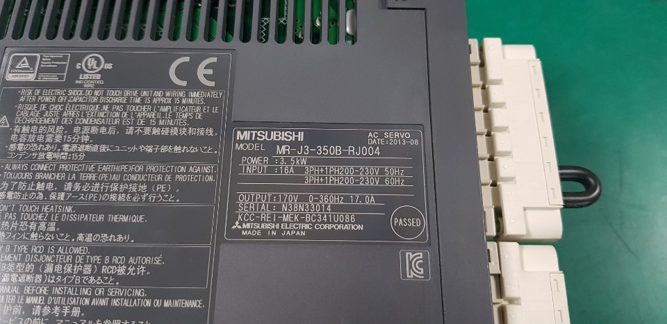 AC SERVO DRIVE MR-J3-350B-RJ004 (중고) 미쓰비씨 서보 드라이브