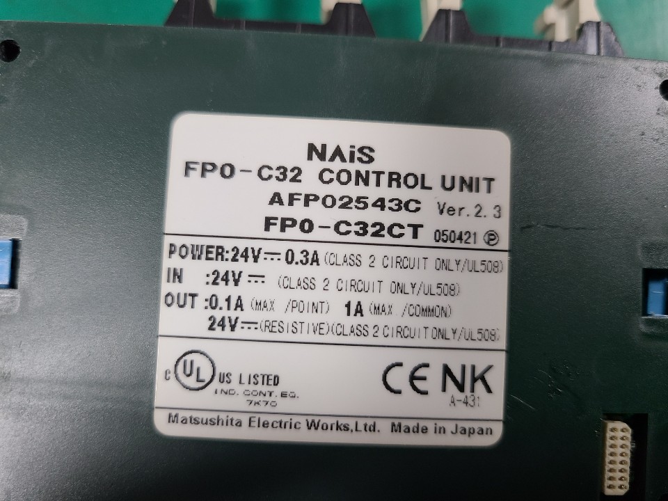 NAIS FP0-C32CT CONTROL UNIT AFP02543C (중고) 나이스 컨트롤 유닛