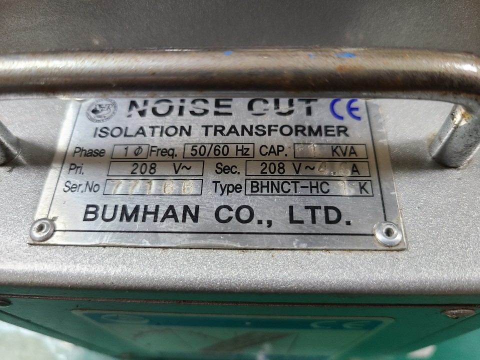 NOISE CUT TRANSFORMER BHNCT-HC1K (중고)