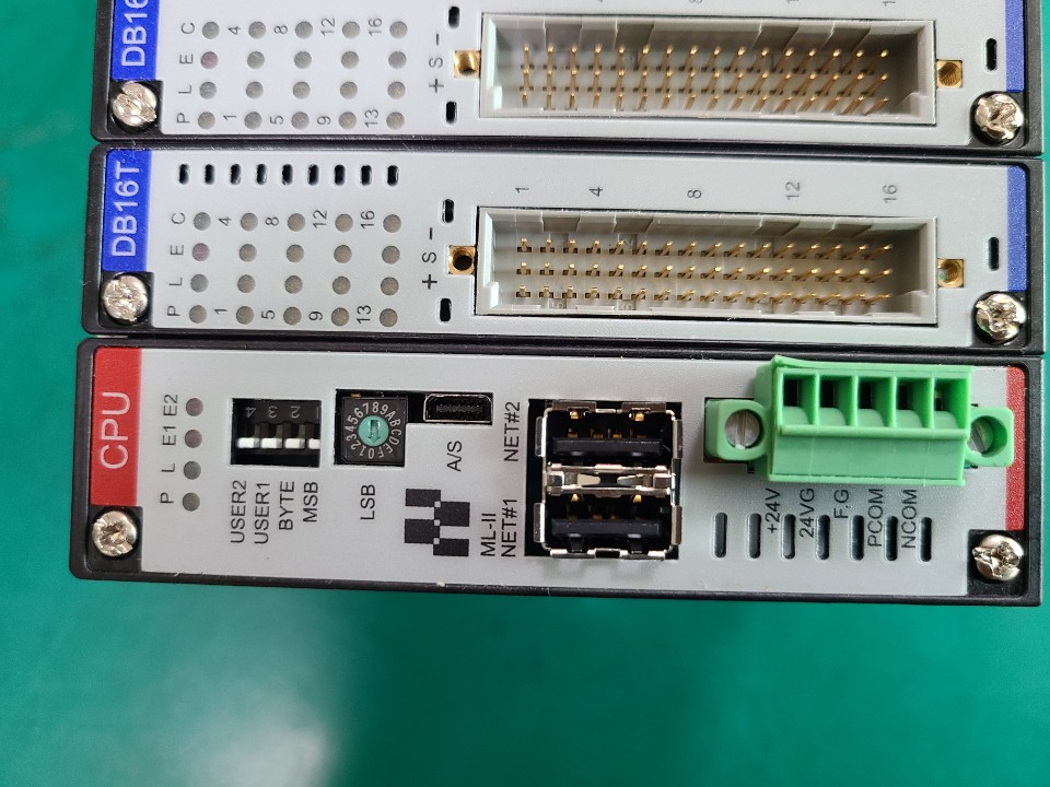 (미사용품) AXT SLAVE MLII-DB96T CPU+DB16T(6EA) 아진엑스텤 슬레이브 피엘씨