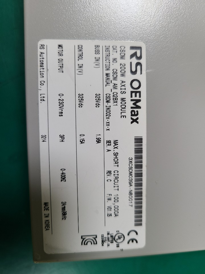 SERVO DRIVE CSDM-AM-02BX1 200W (중고) 서보 드라이브