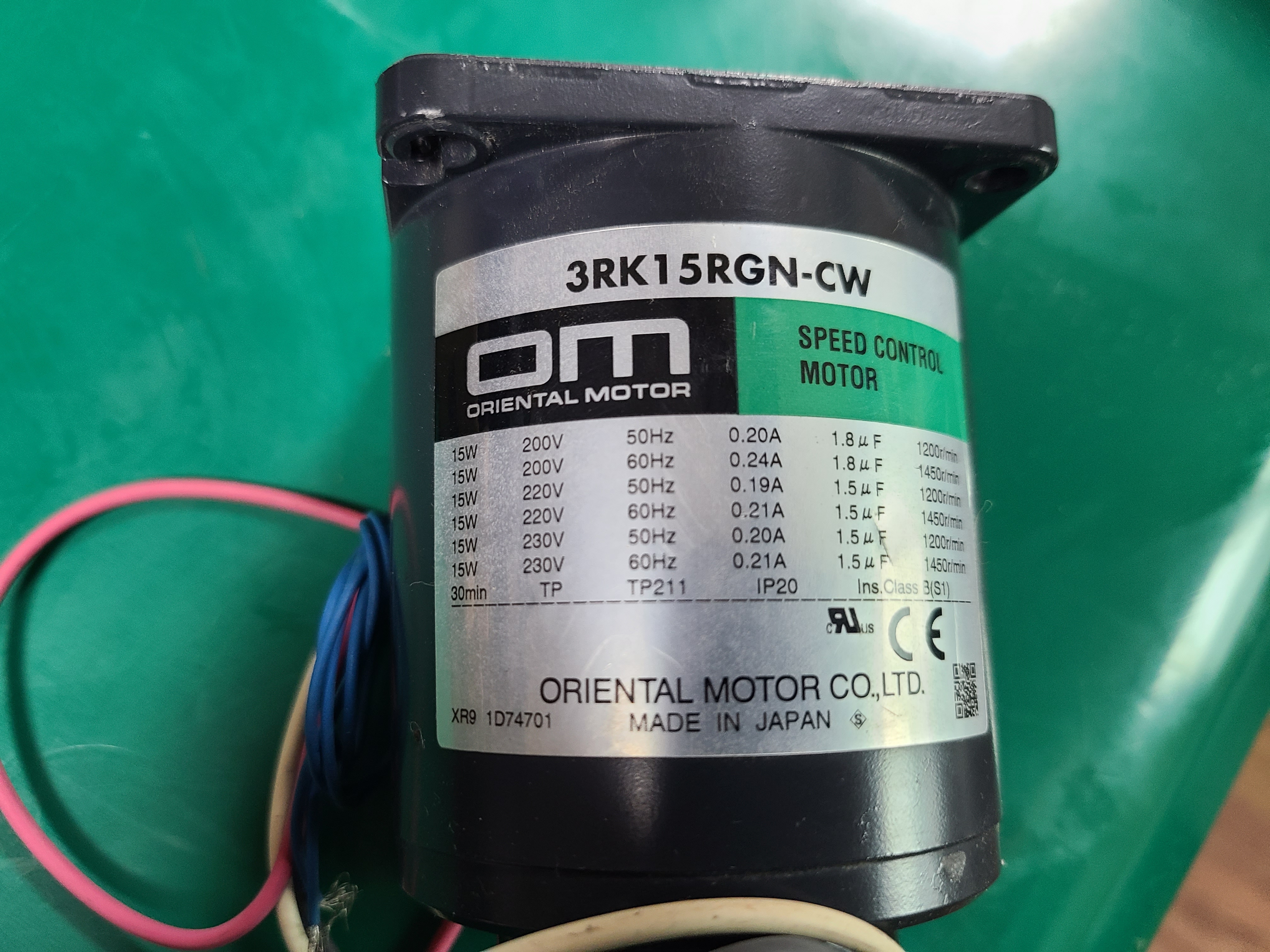 (미사용품)ORIENTAL SPEED CONTROL MOTOR 3RK15RGN-CW 오리엔탈 스피드콘트롤모타