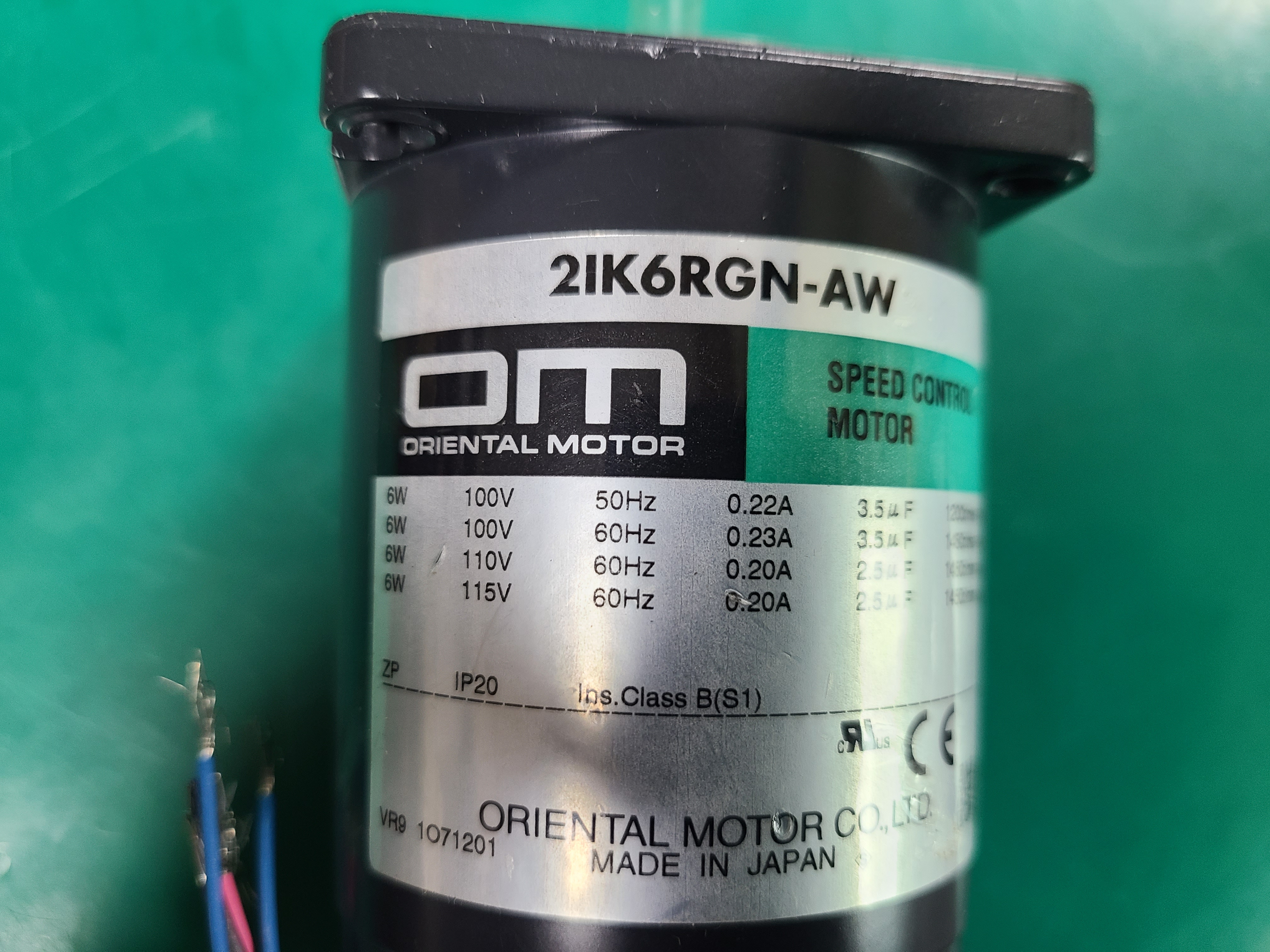 (미사용품)ORIENTAL SPEED CONTROL MOTOR 2IK6RGN-AW 오리엔탈 스피드콘트롤 모타