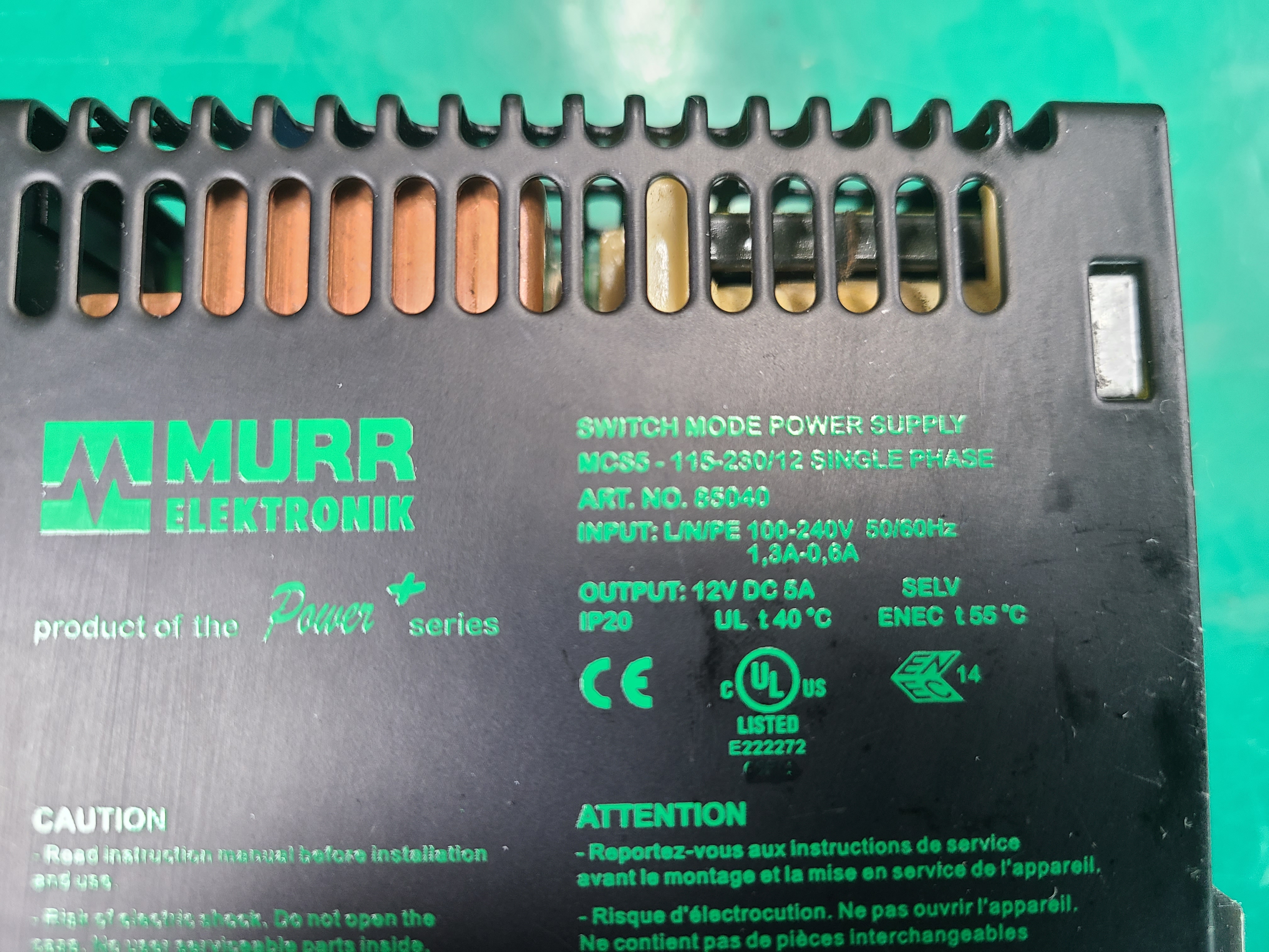MURR SWITCH MODE POWER SUPPLY MCS5-115-230/12 85040 (중고)뮤러 스위치 파워 서프라이