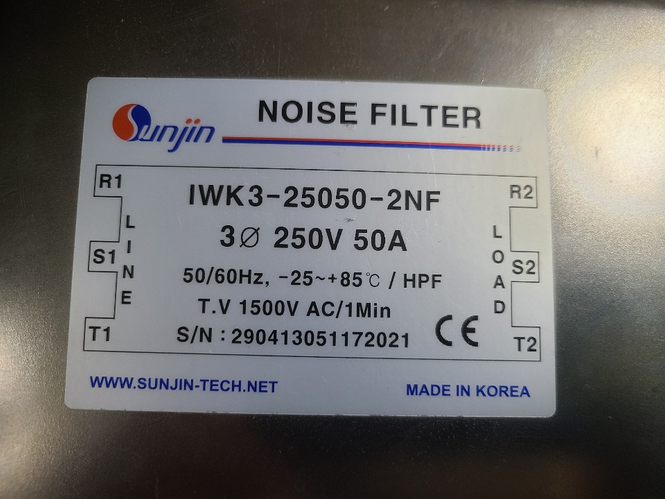 SUNJIN NOISE FILTER 1WK3-25050-2NF (중고) 선진 노이즈필터