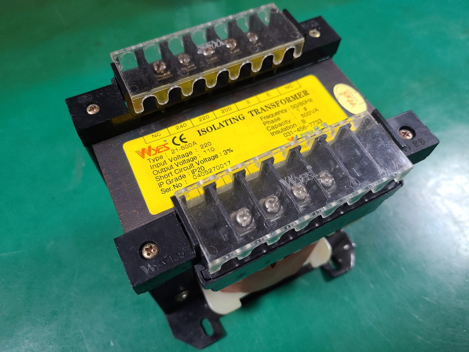 WYES ISOLATING TRANSFORMER 21-500A (중고) 운영 트랜스포머