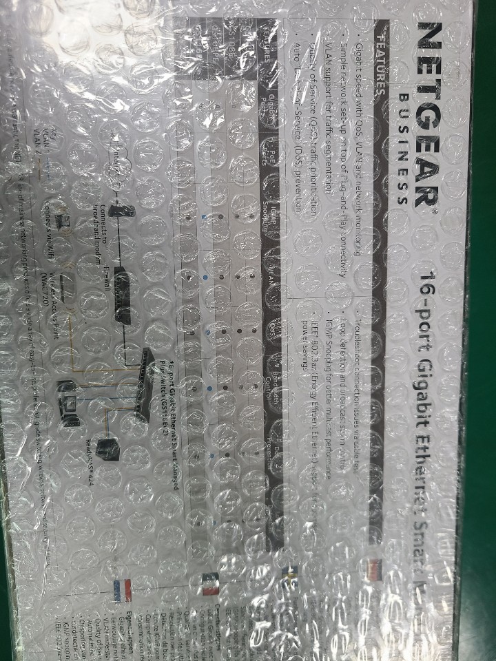 (A급-미사용품) NETGEAR 16-PORT GIGABIT ETHERNET MANAGED PLUS SWITCH GS116E 넷기어 스위칭허브 16포트