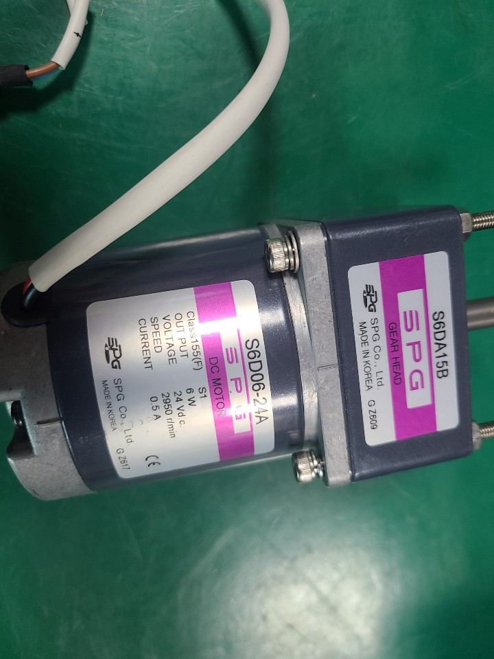 SPG DC MOTOR S6D06-24A+S6DA15B (중고) 성신 디씨모타