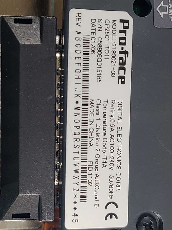 PRO-FACE TOUCH PANEL GP2501-TC11 (중고) 프로페이스 터치패널