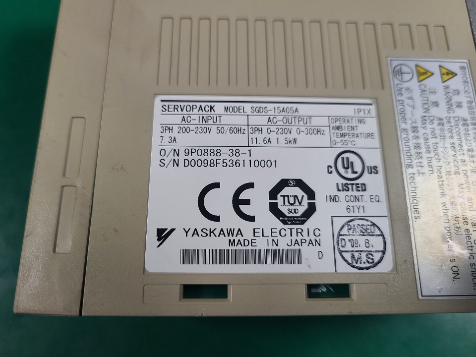 YASKAWA SERVOPACK SGDS-15A05A (중고) 야스까와 서보팩