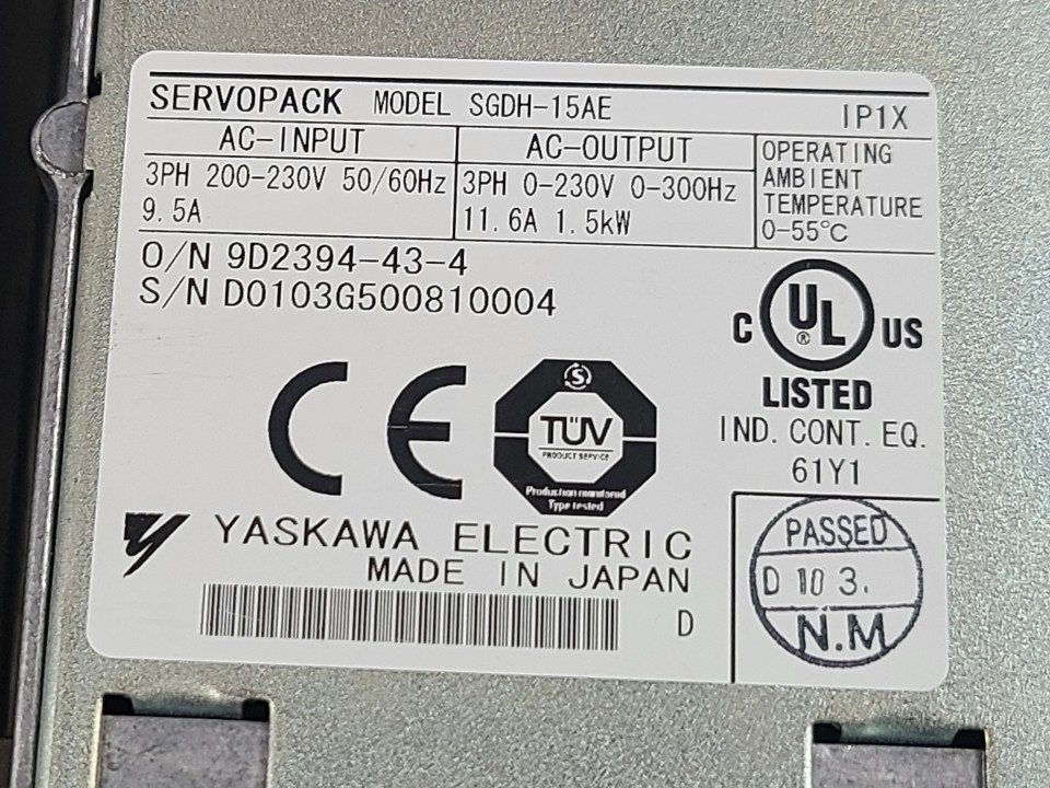 YASKAWA SERVOPACK SGDH-15AE(중고) 야스까와 서보팩