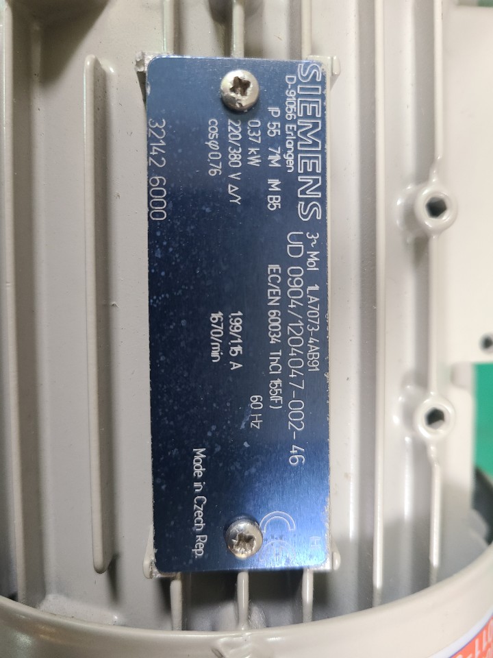 SIEMENS MOTOR 1LA7073-4AB91+REDUCER MTW50(30:1 중고)