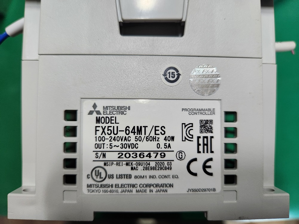 MITSUBISHI PLC FX5U-64MT/ES  미쓰비시 피엘씨 (중고)