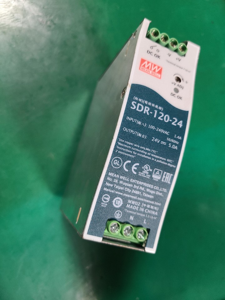 MEAN WELL POWER SUPPLY SDR-120-24 (중고) 민웰 파워 서플라이