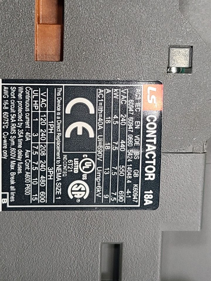 LS CONTACTOR MC-18B (중고)