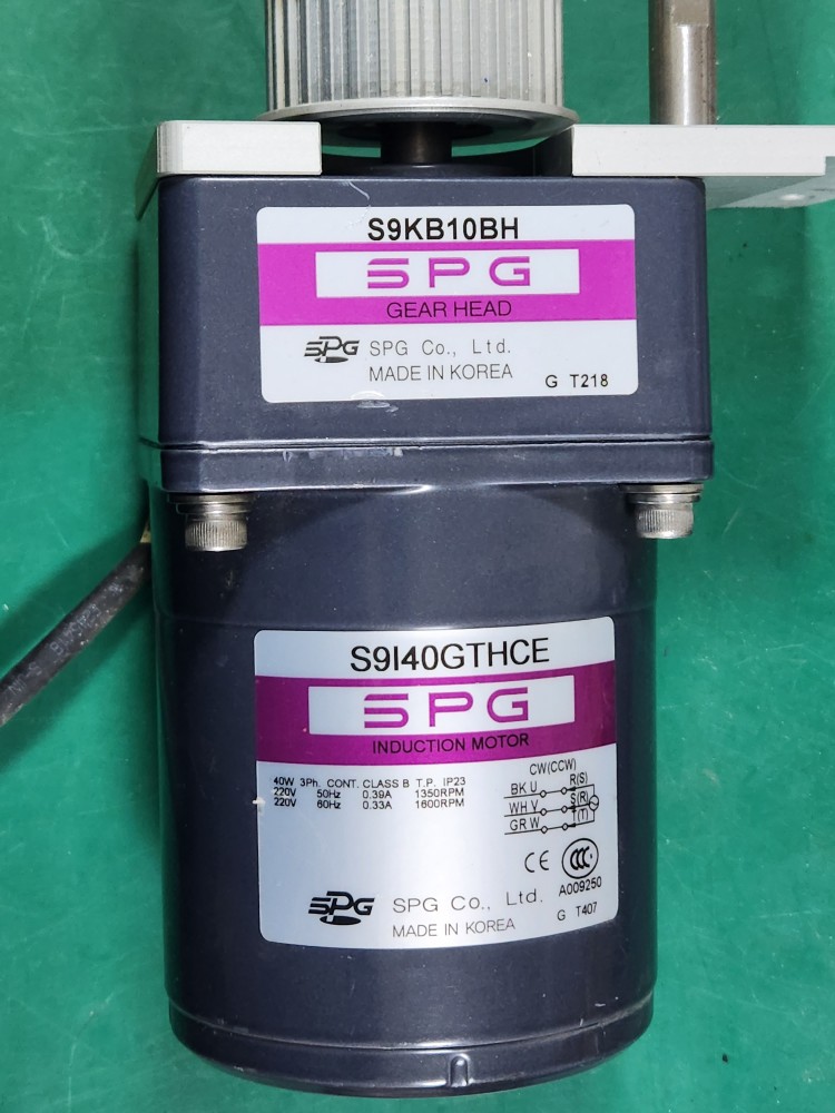 SPG INDUCTION MOTOR S9I40GTHCE + S9KB10BH (중고)