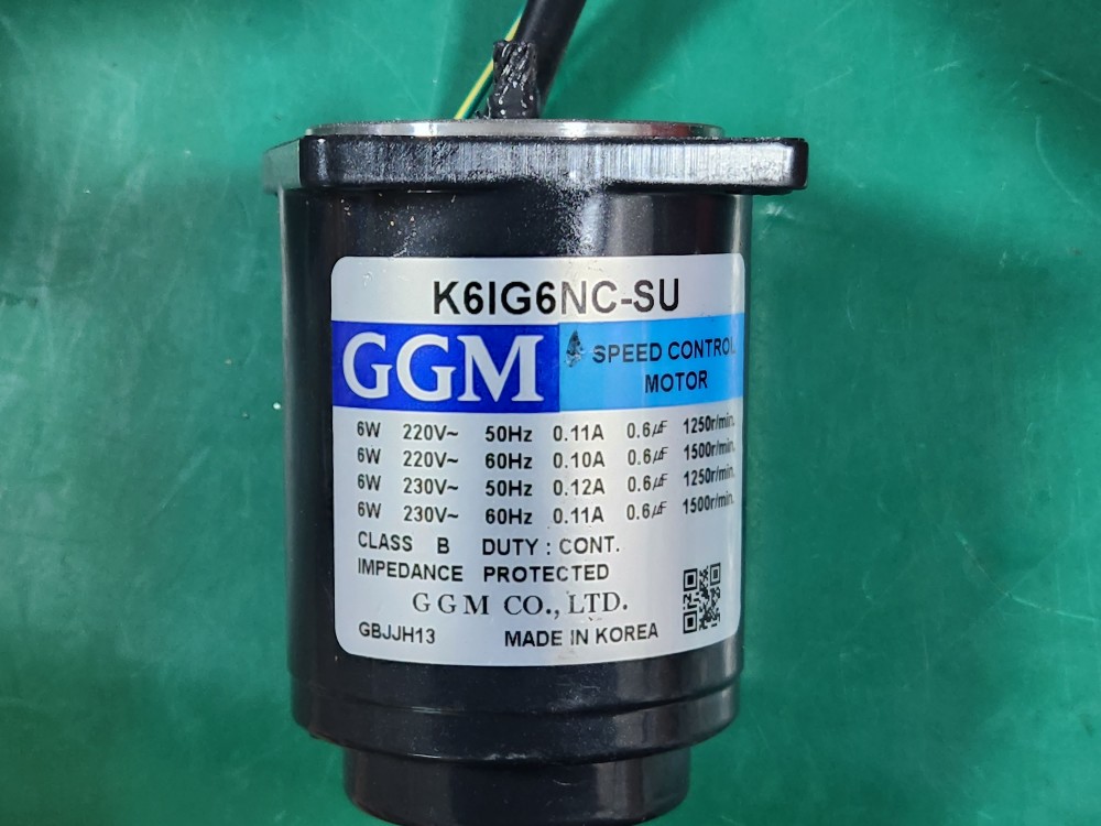 (미사용중고) GGM SPEED CONTROL MOTOR K6IG6NC-SU 지지엠 속도조절모타