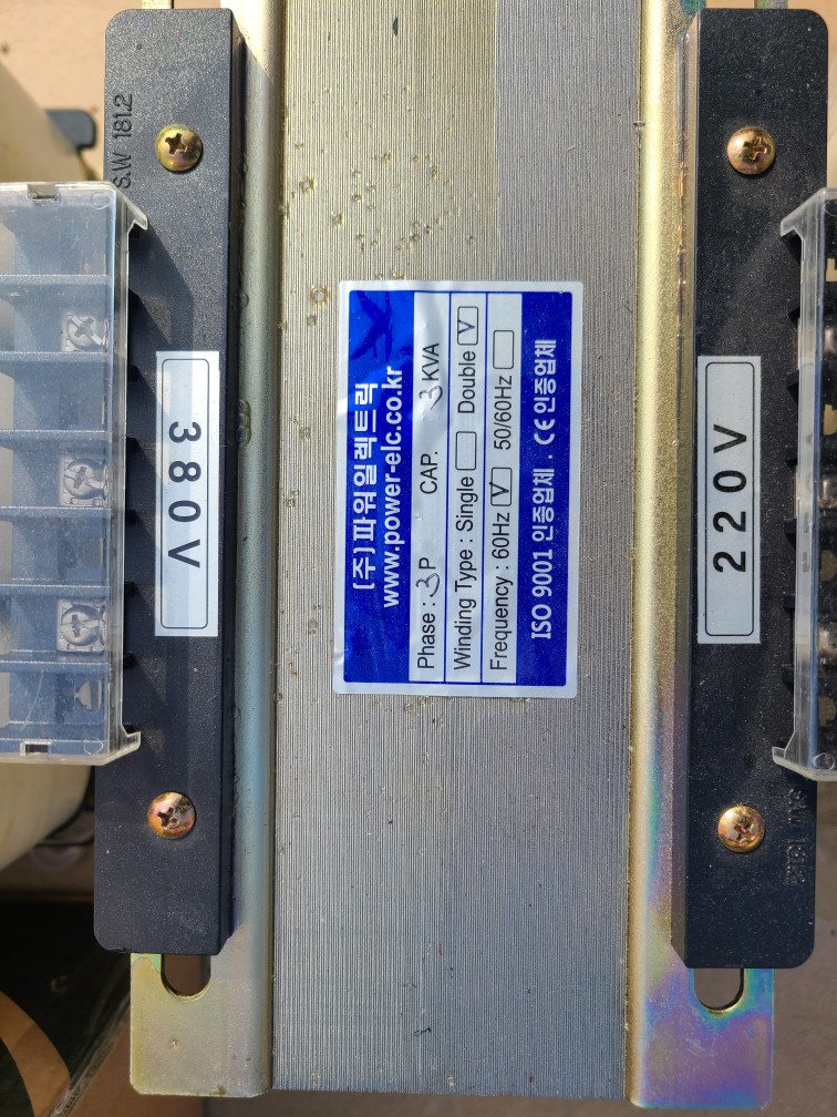 TRANS FORMER 3상 3KVA (380-220V) (중고) 파워일렉트릭 트랜스 포머