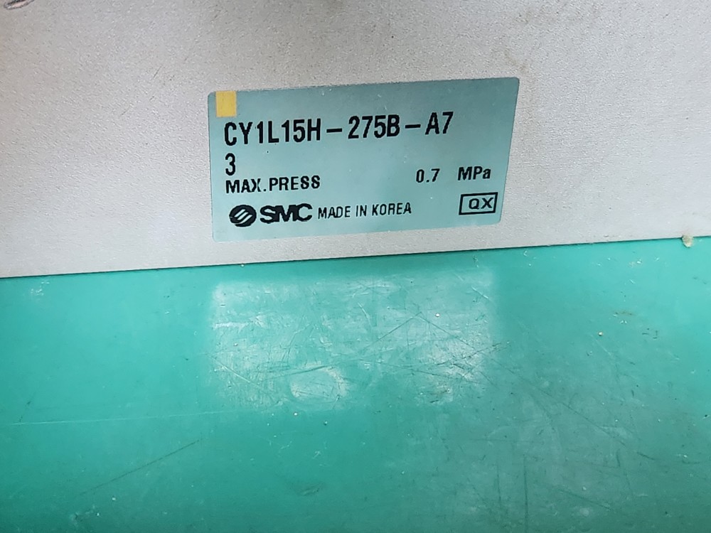 SMC RODLESS CYLINDER  CY1L15H-275B-A73 (중고) 로드레스 실린더