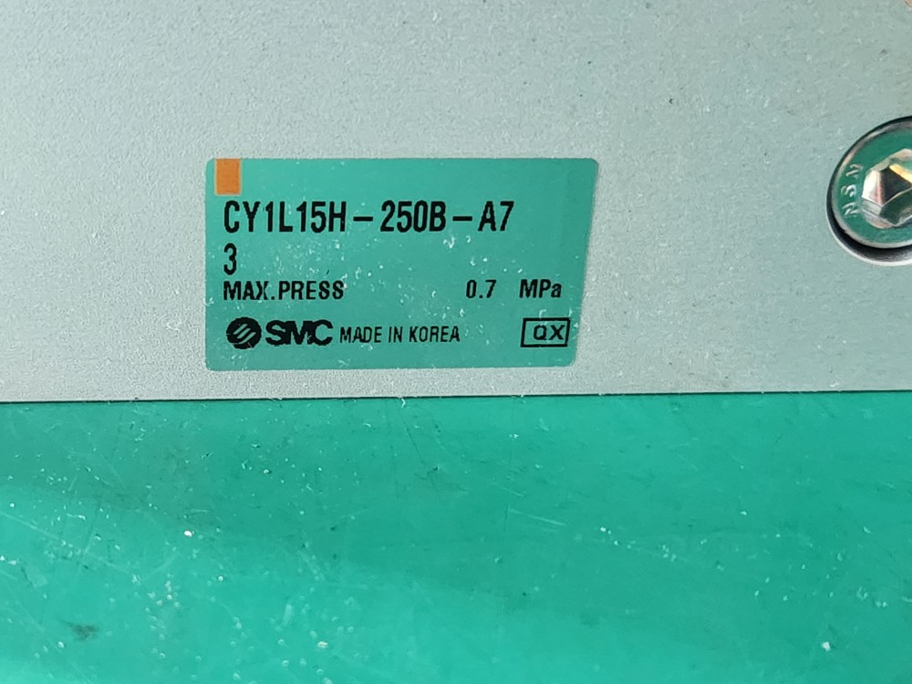 SMC RODLESS CYLINDER CY1L15H-250-A73 (중고) 로드레스 실린더