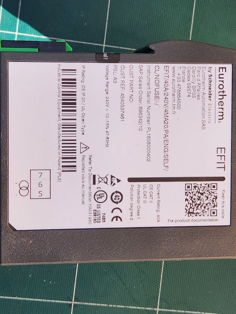 SCHNEIDER POWER CONTROLLER EUROTHERM EFIT 40A 슈나이더 파워 컨트롤러 (중고)