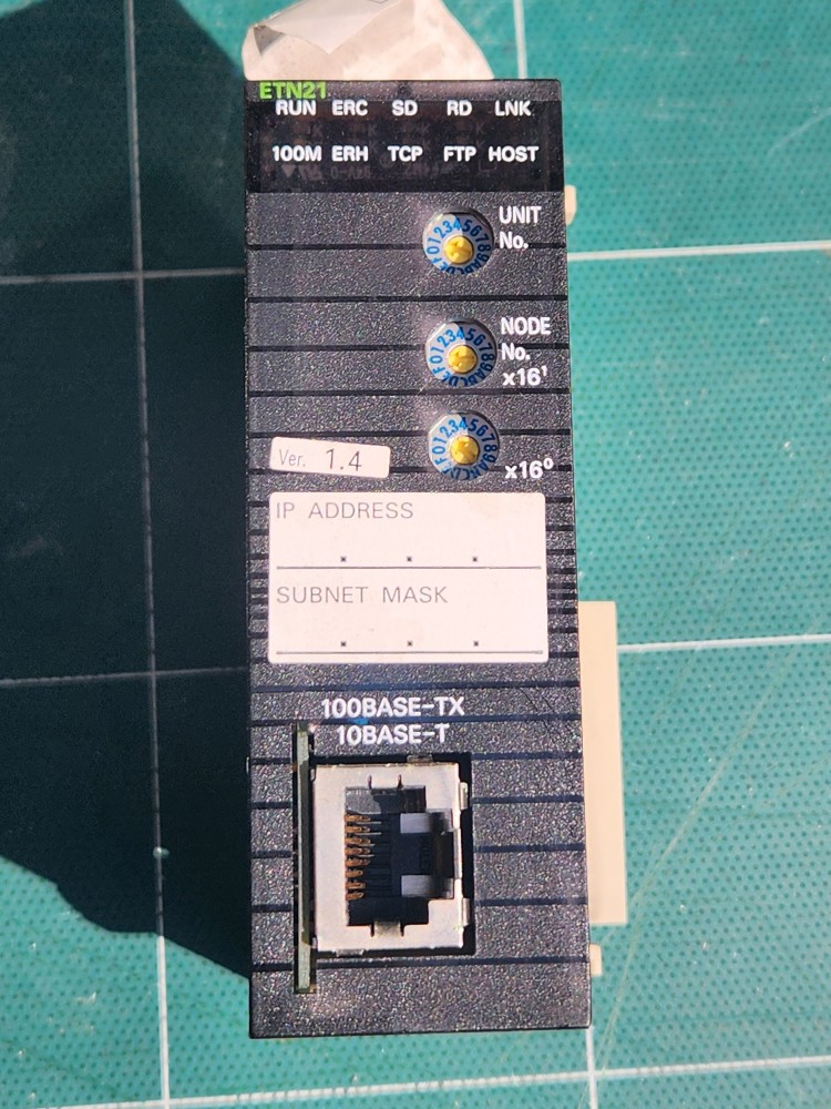 OMRON  PLC ETHERNET UNIT CJ1W-ETN21 (V1.4) 오므론 이더넷 유닛 (중고)