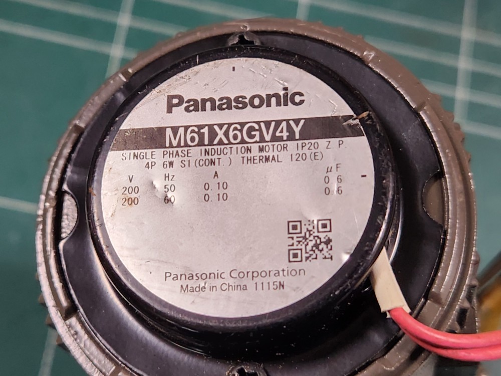 PANASONIC SINGLE PHASE INDUCTION MOTOR M61X6GV4Y + MX6G50M 파나소닉 인덕션 모터 & 감속기 (중고)