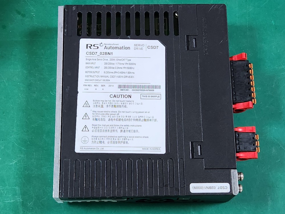 RS-AUTOMATION SERVO DRIVE CSD7-02BN1 RS오토메이션 서보 드라이브 (중고)