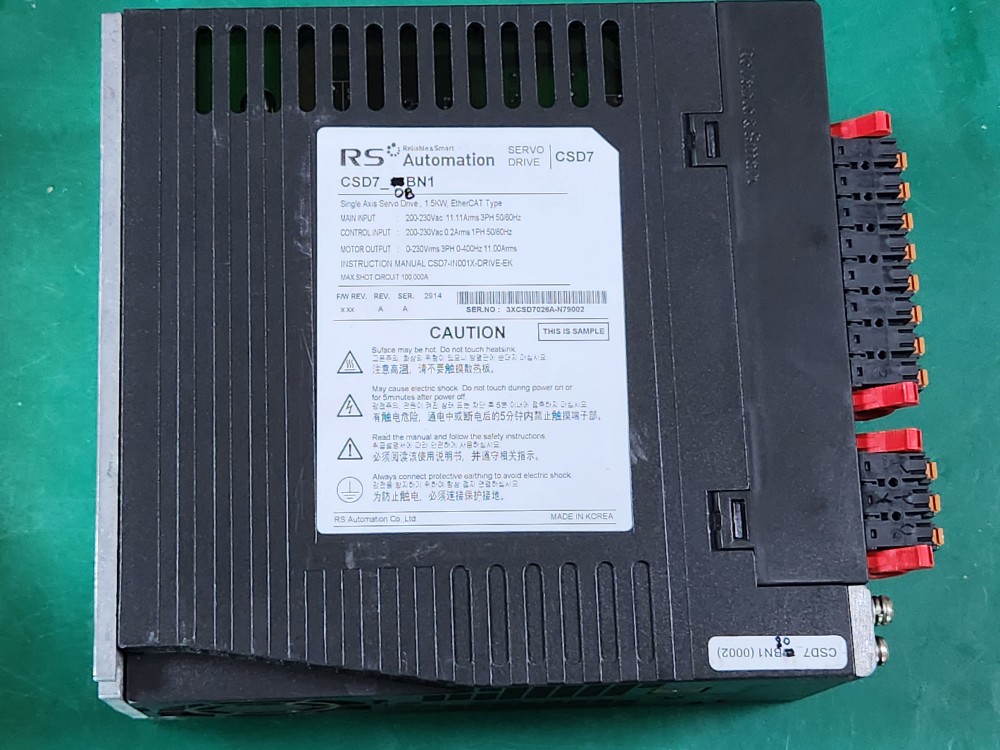 RS-AUTOMATION SERVO DRIVE CSD7-08BN1 RS오토메이션 서보 드라이브 (중고)