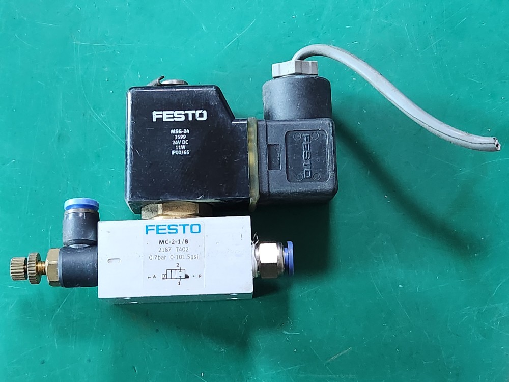 FESTO SOLENOID VALVE MSFG-24/42-50/60 + MFH-3-1/8 , MSG-24 + MC-2-1/8  훼스토 솔벨브 (중고)