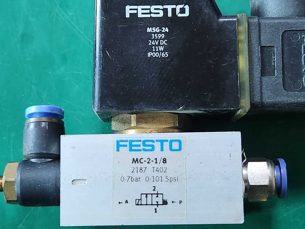 FESTO SOLENOID VALVE MSFG-24/42-50/60 + MFH-3-1/8 , MSG-24 + MC-2-1/8  훼스토 솔벨브 (중고)