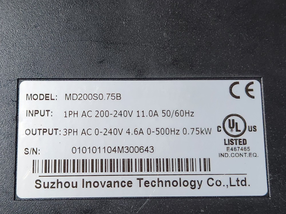 INOVANCE INVERTER MD200S0.75B 이노밴스 인버터 (중고)