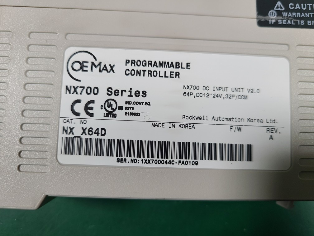 RS AUTOMATION PLC INPUT NX-X64D (중고) 알에스오토메이션 피엘씨 인풋