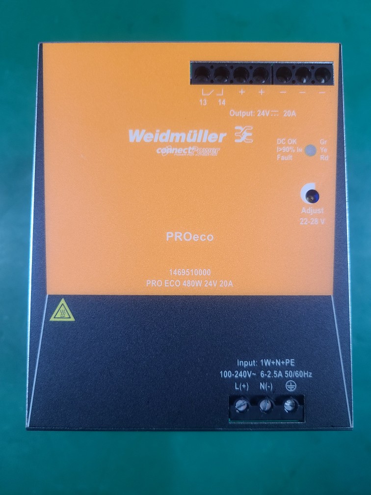 WEIDMULLER POWER SUPPLY 1469510000 PRO ECO 480W 24V 20A (중고) 바이드뮬러 단상 파워