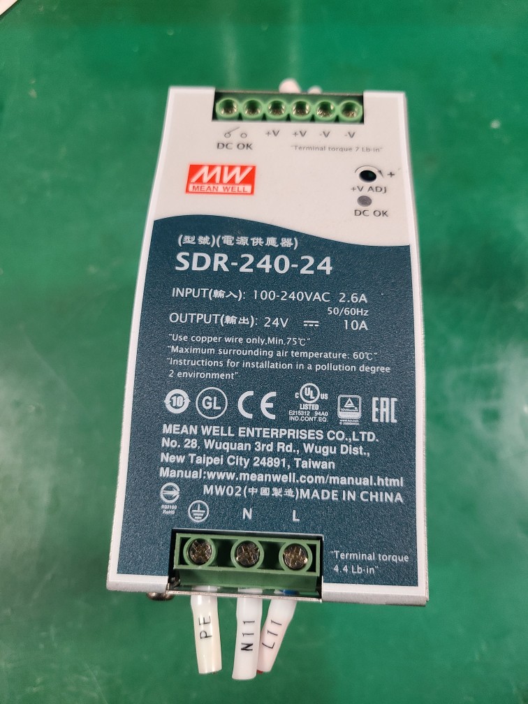 MW POWER SUPPLY SDR-240-24 (중고) 민웰 파워서플라이