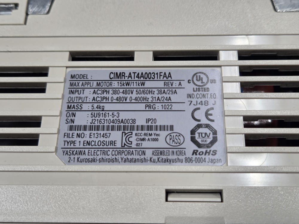 YASKAWA INVERTER CIMR-AT4A0031FAA (15KW-중고) 야스까와 인버터