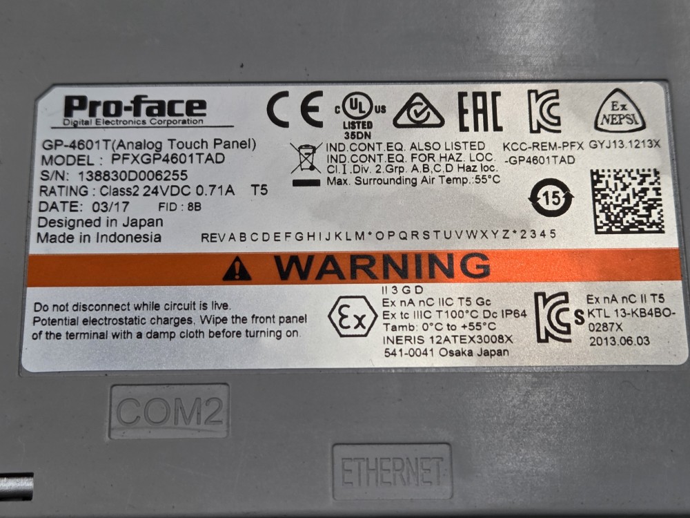 PRO-FACE ANALOG TOUCH PANEL GP-4601T(PFXGP4601TAD) (중고)