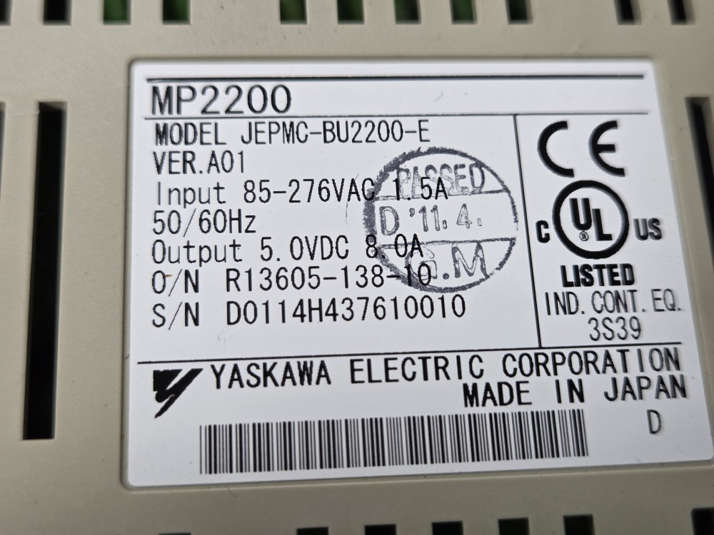 YASKAWA PLC MP2200 JEPMC-BU2200-E (중고)